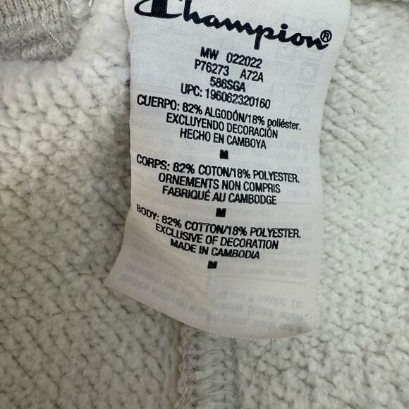 Champion Joggers Unisex M Grey Purple Green Reverse Weave Vintage Athleisure - Picture 12 of 16